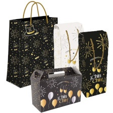 Silvester-Geschenktüten und -schachteln