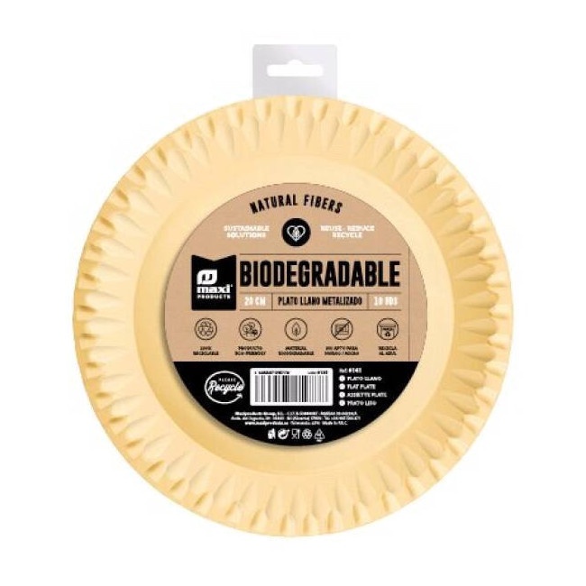 Farbige Pappteller 20 cm - 10 Stück