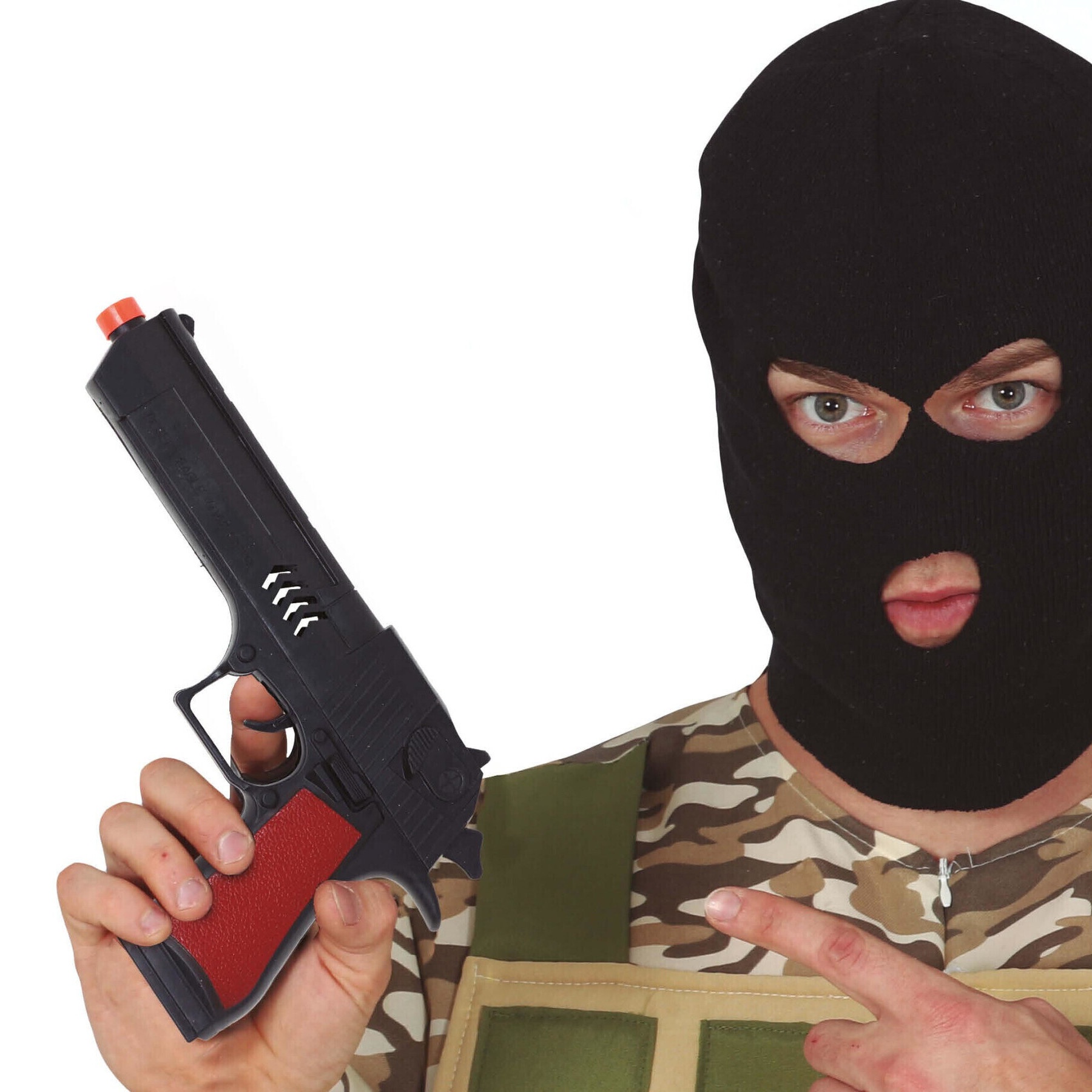 Polizeipistole schwarz - 26 cm - 2