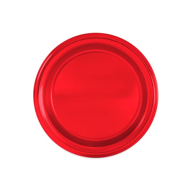 Teller aus glänzendem Karton, 23 cm - 4 Stück.