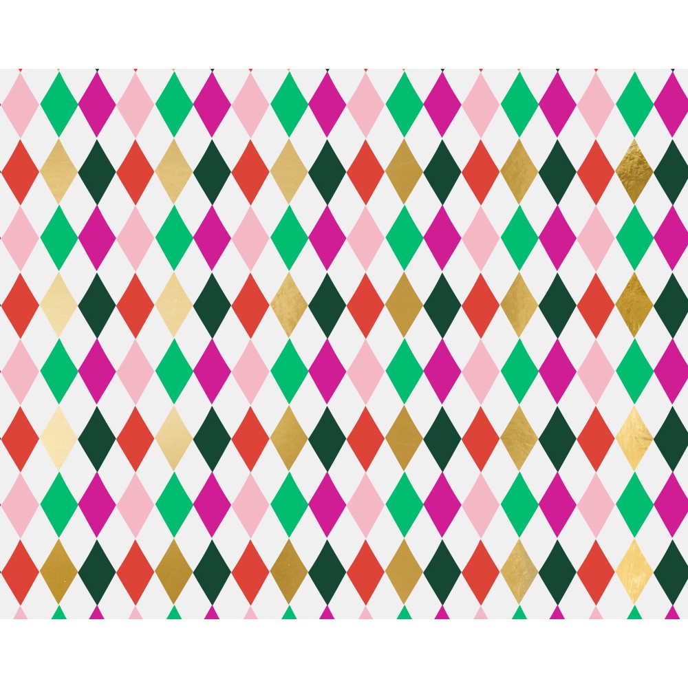 Geschenkpapier mit farbigen Rauten 2 x 0,70 m - 1 Stück