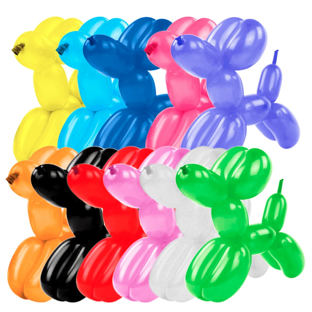 Modische Latexballons Sortiment von 5 x 150 cm - Sempertex - 100 Stk.