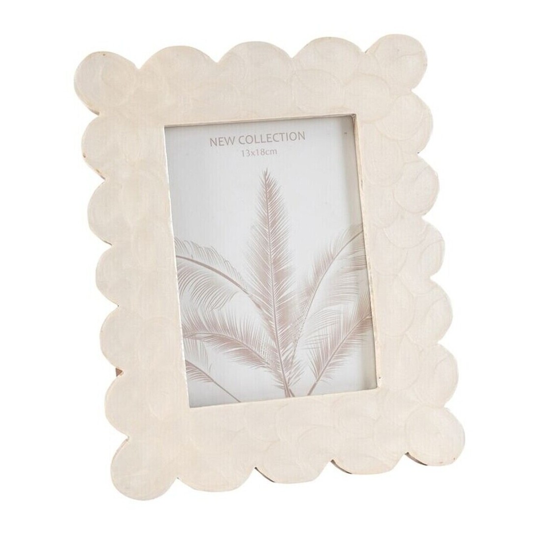 Bilderrahmen aus Holz, Elfenbein, 13 x 18 cm