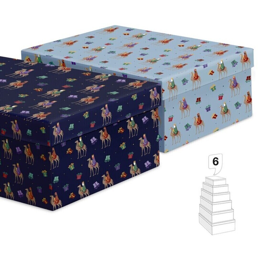 Rechteckige Schachteln der Heiligen Drei Könige - 6 Stück