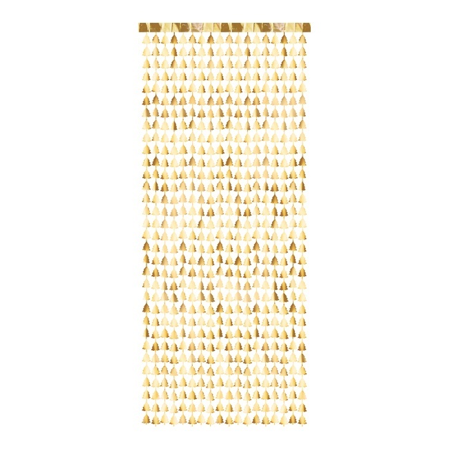 Goldener dekorativer Weihnachtsbaumvorhang 2,45 x 1 m