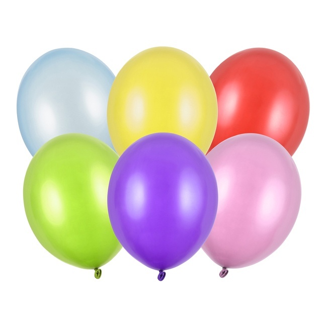 Latex Luftballons 27 cm metallic - PartyDeco - 10 Stk.