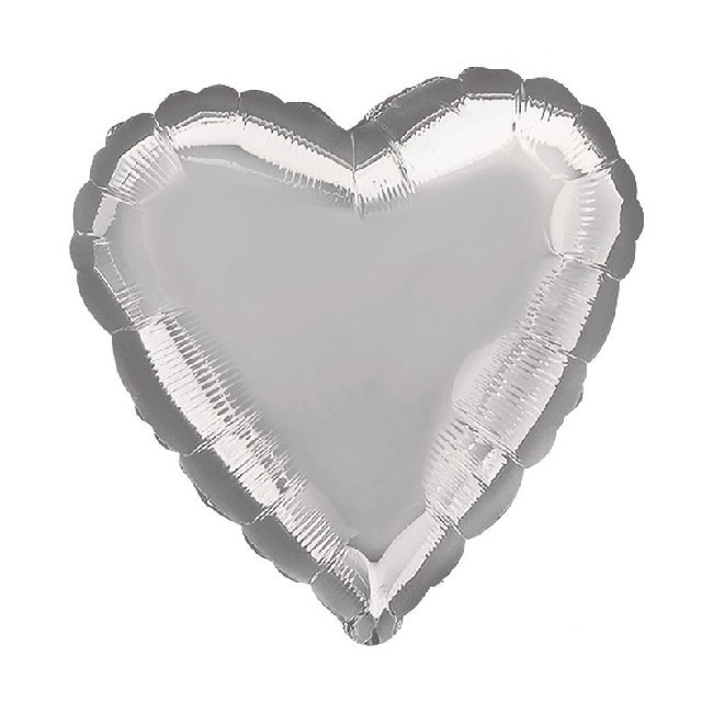 45 cm bunter Herzluftballon - Anagramm - 1 Stück