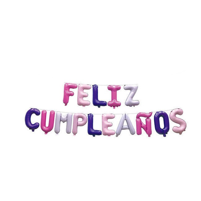 Happy Birthday Buchstaben-Ballon 45cm - 17 Stk.