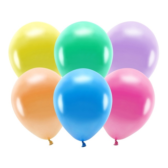 30 cm metallische biologisch abbaubare Latex-Luftballons - PartyDeco - 100 Stück