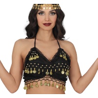 Schwarzes Top mit Münzen