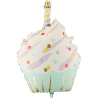 Geburtstagsballon in Cupcake-Form, 48 x 68 cm