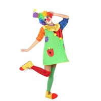 Clownskostüm mit Hut für Frauen