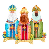 Heilige Drei Könige Ballons mit Basis, 1,10 m hoch - 3 Stück