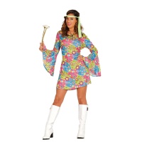 Flower Power Hippie-Kostüm für Frauen