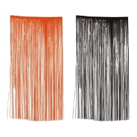 Vorhang 2 x 1 m in Orange oder Schwarz - 1 Einheit
