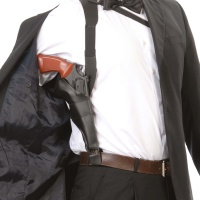 Schwarze Stoffsatteltasche