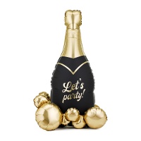Champagner-Flaschen-Ballon mit Standfuß 0,79 x 1,14 m - PartyDeco
