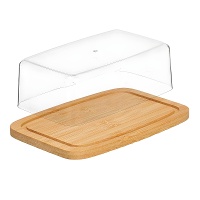 Butterdose aus Bambus, 19 x 12,6 x 6,2 cm