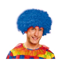 Blaue lockige Perücke