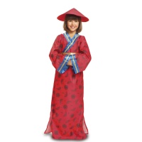 Rotes Chinesen-Kostüm für Mädchen