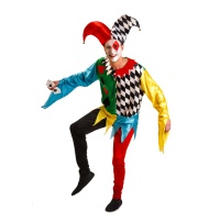 Buntes Harlekin-Kostüm