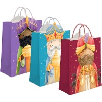 Geschenktüte 23 x 18 x 10 cm mit den Heiligen Drei Königen - 1 Stück