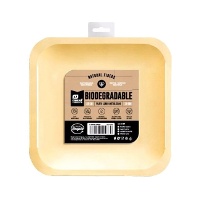 Metallisierte Pappteller, quadratisch, 23 cm - 10 Stück.