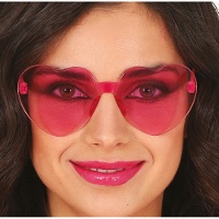 Transparente Herz-Sonnenbrille