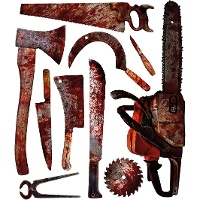 Selbstklebende Halloween-Waffen Wanddekoration 70 x 80 cm