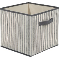 Aufbewahrungskorb 30 x 30 x 29 cm - grau gestreift