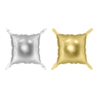 Deko-Paneelballon in Silber und Gold, 35 x 35 cm - 4 Stück