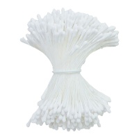 Weiße Blumenstempel - 72 Stück