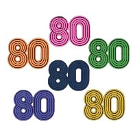 80er Jahre Konfetti 3 x 3 cm - 10 Stück