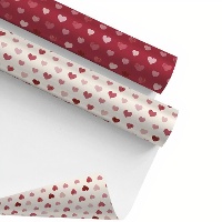 Geschenkpapier mit Herzen, 2,00 x 0,70 m - 1 Rolle