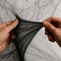 60 g hochwertiges schwarzes Spinnennetz