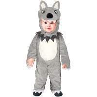 Graues Wolfskostüm für Babys
