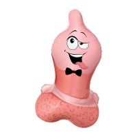 Rosa Kondom-Folienballon, 68 cm