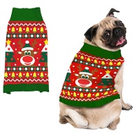 Weihnachtspullover mit Rentiermotiv für Hunde