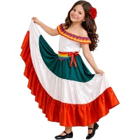 Weißes Mariachi Kostüm für Mädchen