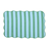 Platzset 45 x 30 cm - gestreift mit wellenförmigem Rand