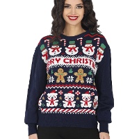 Schneemann Weihnachtspulli für Frauen