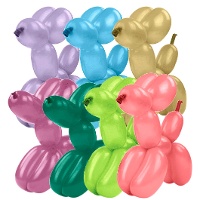 Chromatische modellierbare Latexballons - 12 Stück