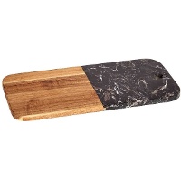 Schneidebrett 38 x 18 cm Holz und Marmor - 1 Stück