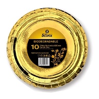 22 cm Pappteller metallisiert - 10 Stück