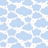 Baumwoll-Piqué-Stoff Clouds - Indigo