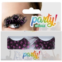 Falsche Wimpern mit farbigen Punkten