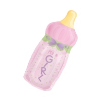 Baby Shower Ballon Silhouette XL Baby Shower Flasche Mädchen 33 x 79 cm - Anagramm