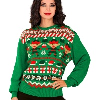 Weihnachtselfen-Pullover für Frauen