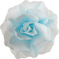 Riesenrosen-Waffeln 12,5 cm in Blau oder Rosa - Dekora - 1 Stück