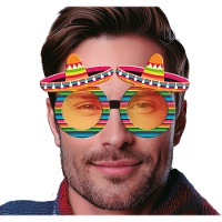 Mexikanische Partybrille mit Mini-Sombreros